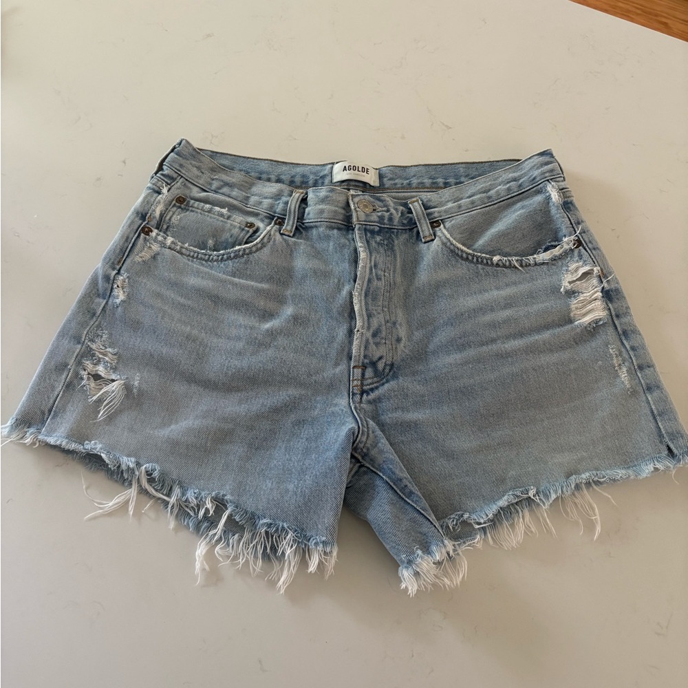 Agolde Parker Long Jean Shorts